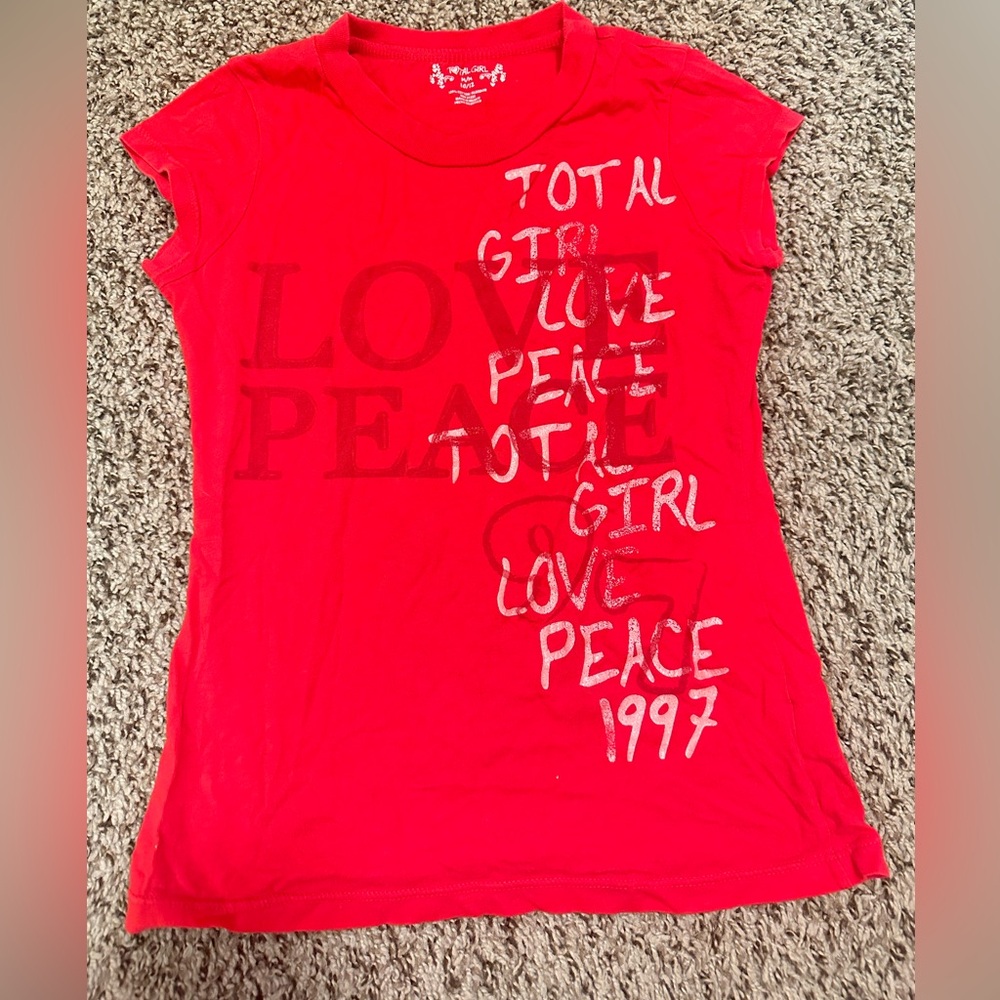 Red kids too size M 10-12 from total girl